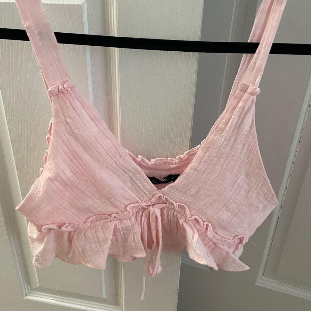 House Of Three - Pink Crop Top